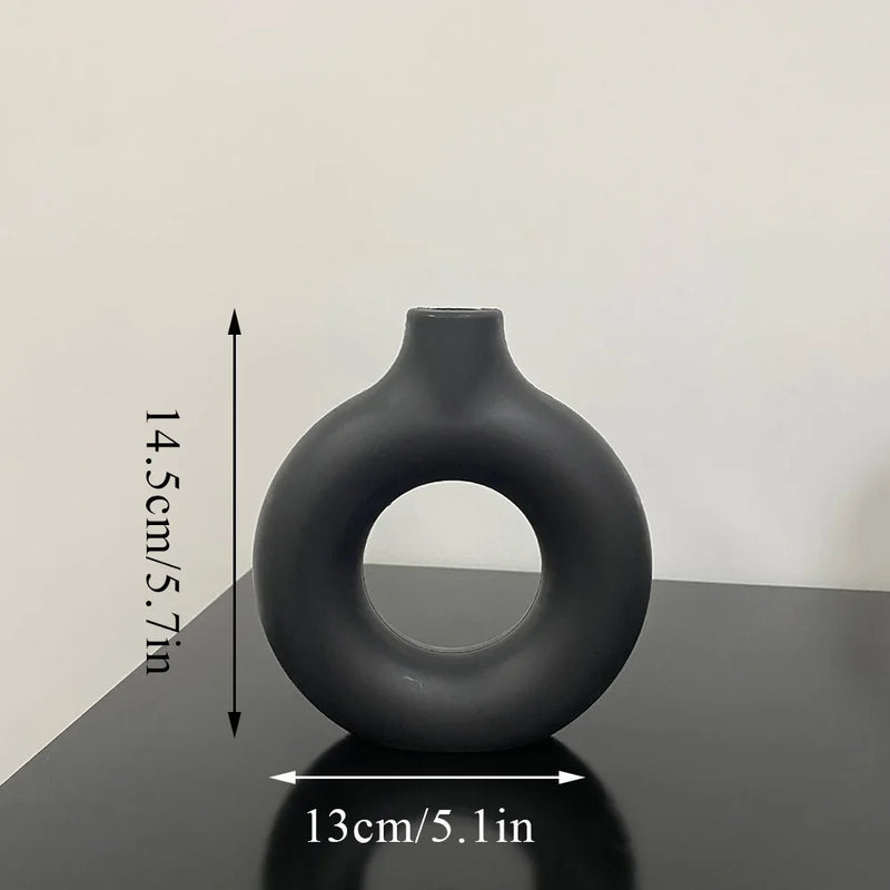 Vaso Decorativo em Cerâmica Estilo Nórdico Casa Morale