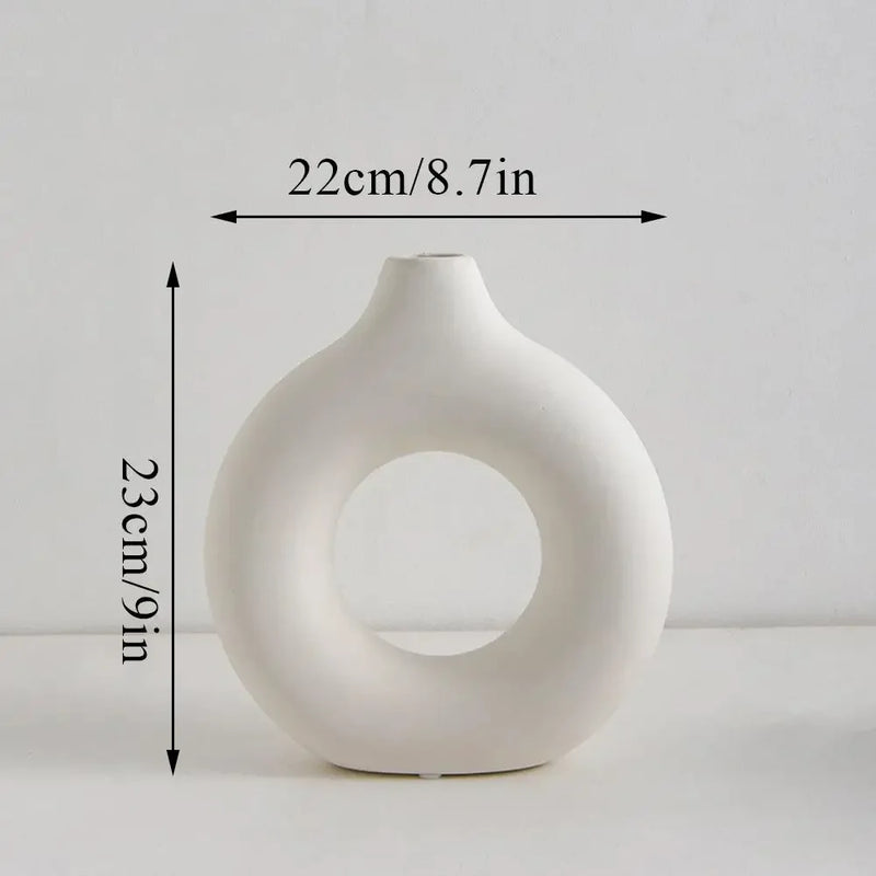 Vaso Decorativo em Cerâmica Estilo Nórdico Casa Morale