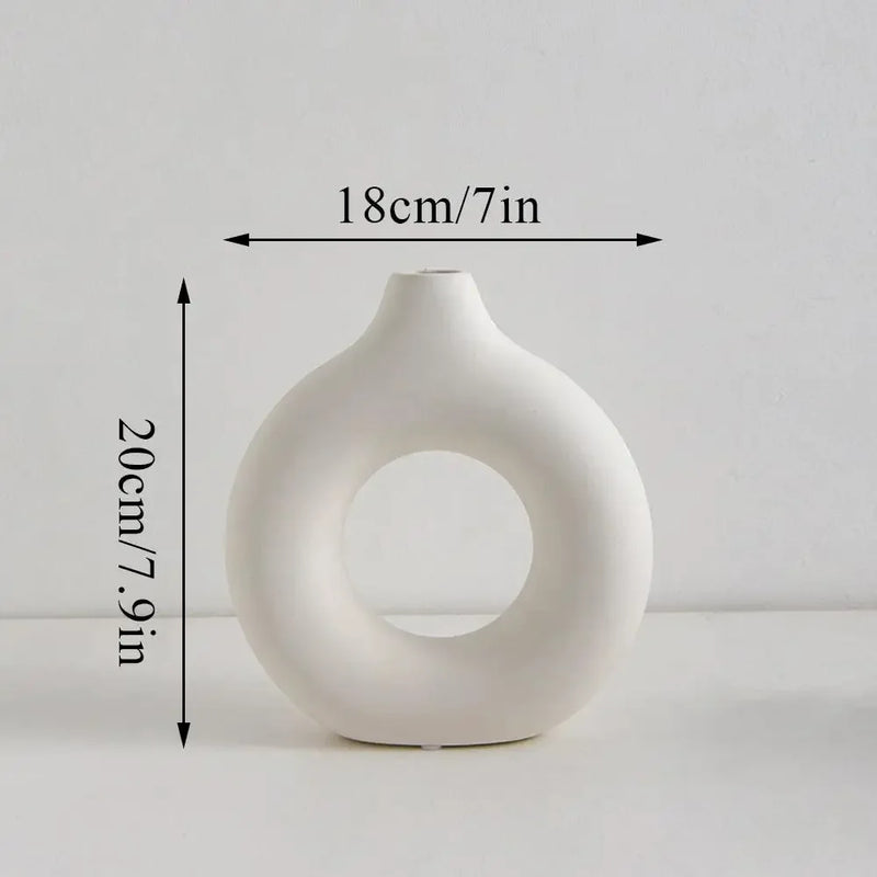 Vaso Decorativo em Cerâmica Estilo Nórdico Casa Morale