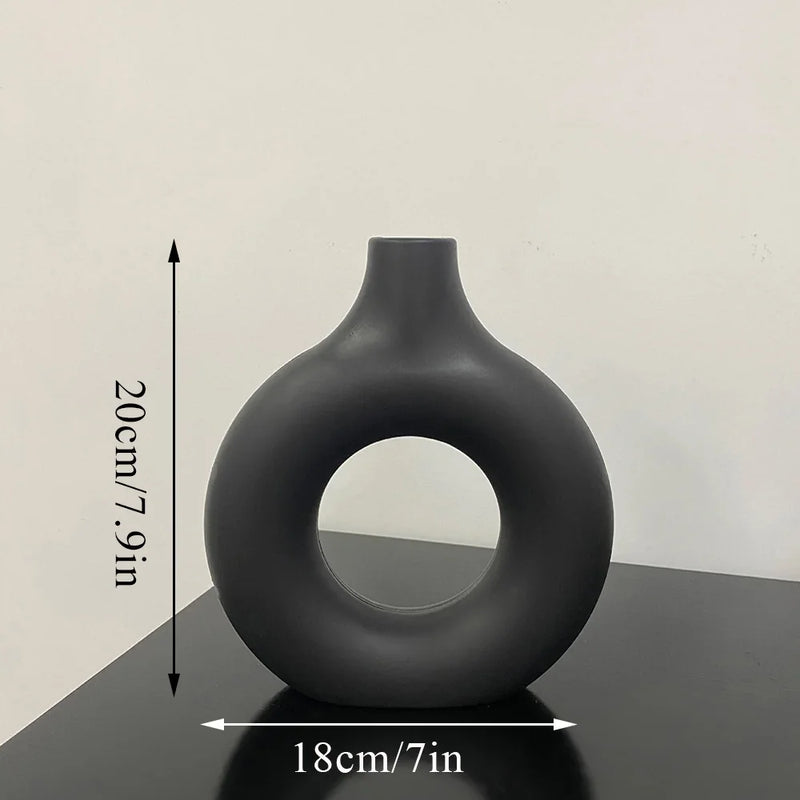 Vaso Decorativo em Cerâmica Estilo Nórdico Casa Morale
