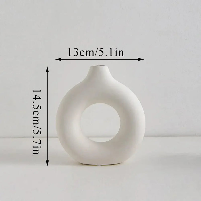 Vaso Decorativo em Cerâmica Estilo Nórdico Casa Morale