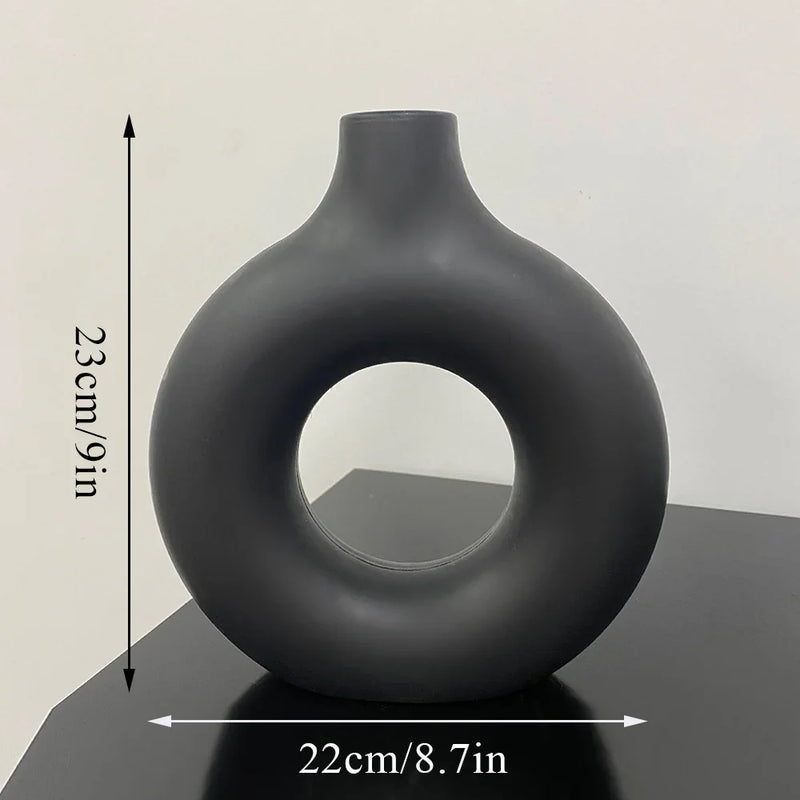 Vaso Decorativo em Cerâmica Estilo Nórdico Casa Morale